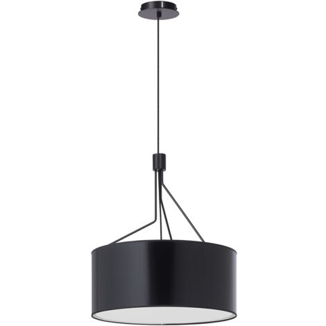 Suspensión DIAGONAL 3x13W Negro Negro sintético