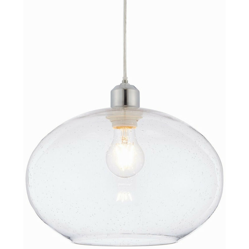 Endon - Dimitri - 1 lampe à suspension en verre avec bulles, E27