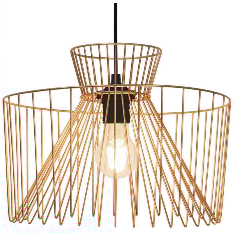 Suspension d'intérieur Glascow 120cm réglable métal doré compatible led