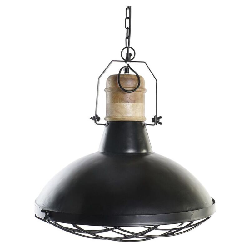 Lampe deceiling dkd homedecor 52 x 52 x 57 cm noir brun bois de fer dede poignée 50 w
