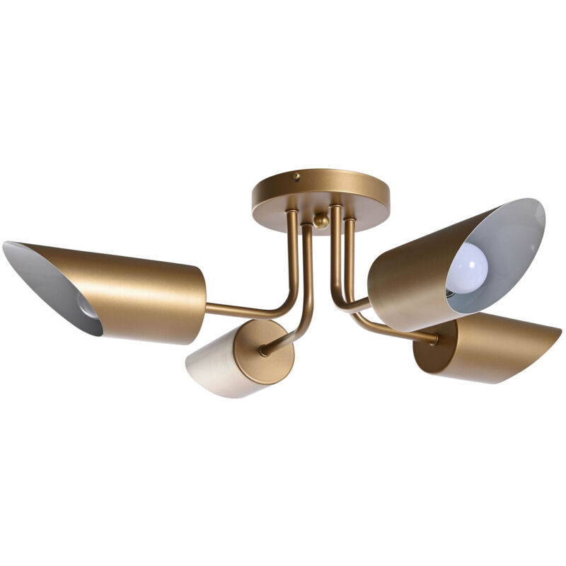 Dkd Home Decor - Plafonnier métal doré 50 w 70 x 70 x 20 cm