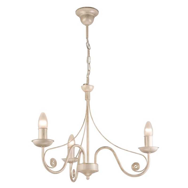 Epikasa - Suspension Donato, Acier, Blanc, 45x45x75 cm