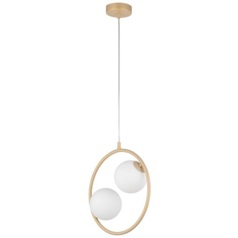 Suspension dorée Aqua 2 globes verre 2xG9 12W Sigma