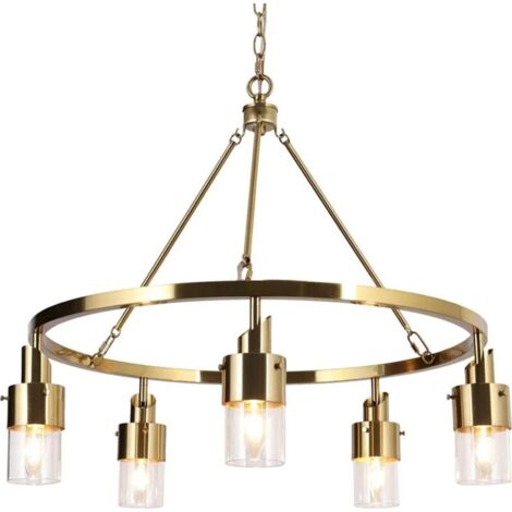 Suspension dorée en verre pour un intérieur chic - Doré satiné