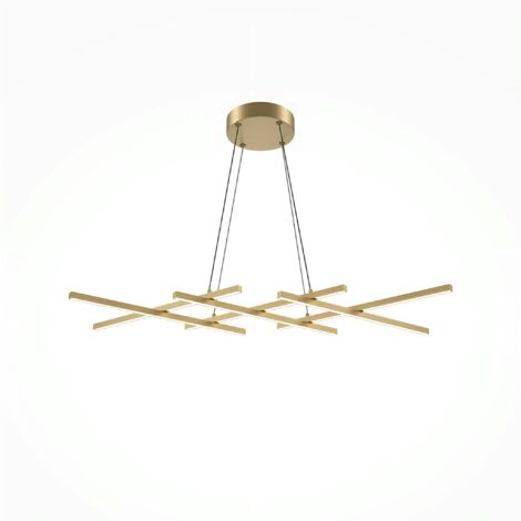 Suspension dorée LED – barres croisées minimalistes SALEM