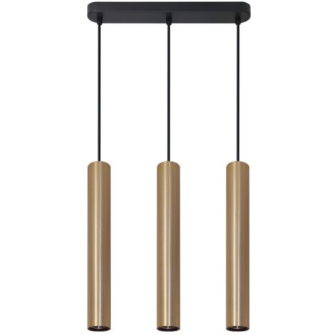 Suspension dorée Lungomare 3 spots GU10 38 cm Polux