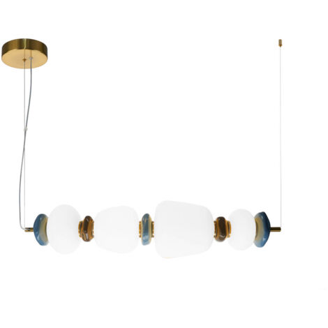 Suspension dorée verre/céramique LED 22W Evans Italux