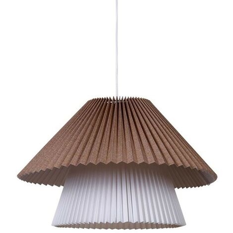 Suspension double tissu Aurélia beige blanc D52