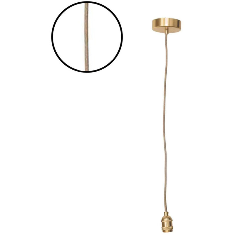 Monture métal Doré - Satiné pour Suspension Douille avec fil