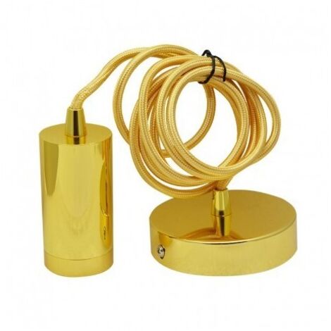 Suspension Douille en Métal Cylindrique Miidex Lighting® Or