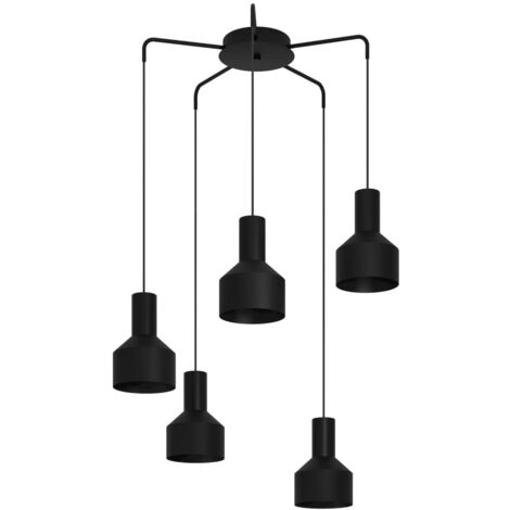Suspension EGLO Casibare Noir 5xE27 40W