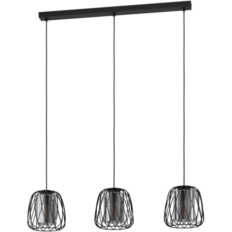 Suspension EGLO Floresta 3xE27 Noir