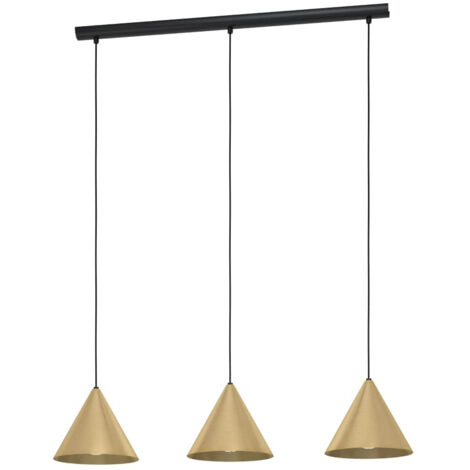 Suspension Eglo Narices 3xE27 Noir Laiton