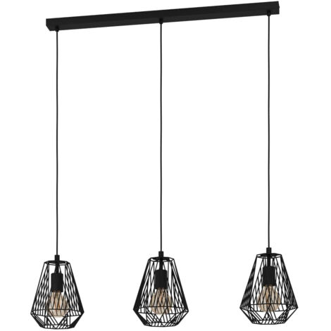 Suspension EGLO Stype Noir 3xE27 40W