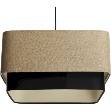 Suspension élégante en jute et PVC - Naturel chic en jute Beige