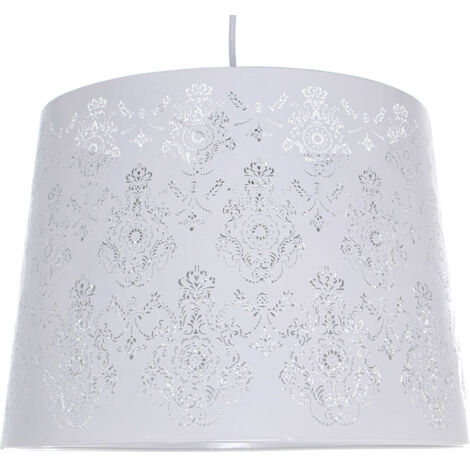 Suspension élégante métal blanc pour intérieur chic - Blanc métallisé
