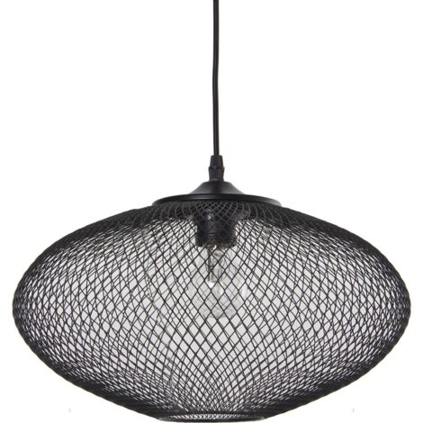 Suspension élégante métal noir pour ambiance cosy - Noir mat
