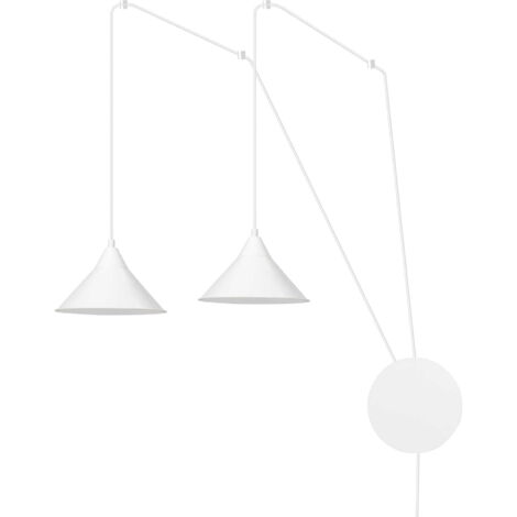 Suspension Emibig Abramo 2 blanche 2xE27 Ø24cm métal