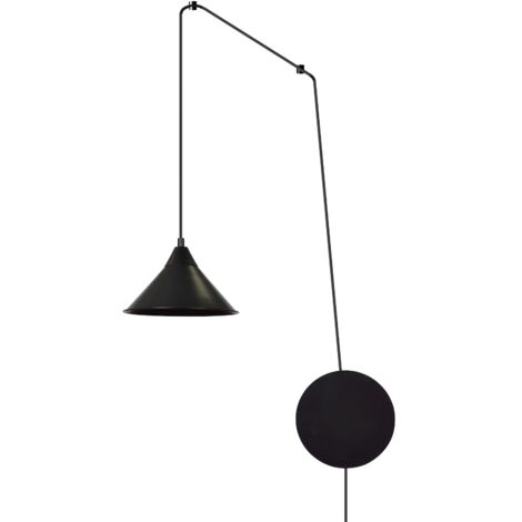 Suspension Emibig Abramo noire E27 Ø24 cm câble 5 m