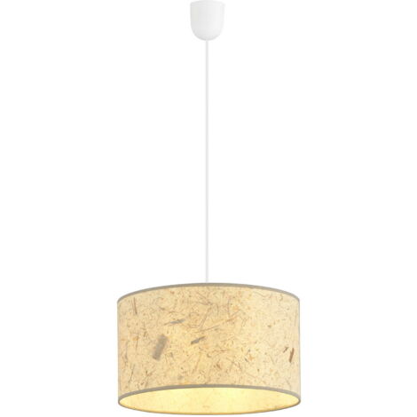Suspension Emibig Aston Cork crème métal Ø35 E27 réglable