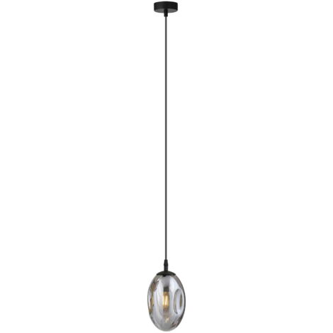 Suspension Emibig Astral Ø12 verre noir chrome E14