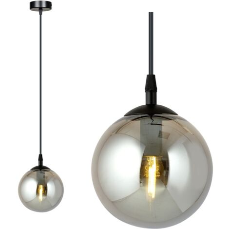 Suspension Emibig Cosmo 1 E14 noir graphite Ø12 verre