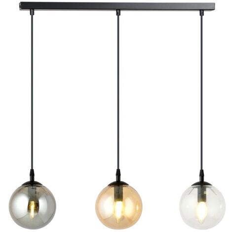 Suspension Emibig Cosmo 3 noir multicolore 3xE14 LED