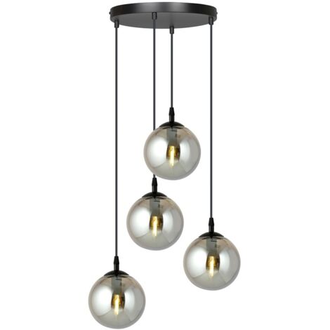 Suspension Emibig COSMO 4xE14 noir graphite dim 100cm