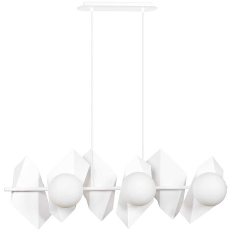 Suspension Emibig Drifton blanche 6x E14 réglable IP20