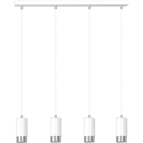 Suspension Emibig Fumiko 4xGU10 variable blanc/chrome 60cm