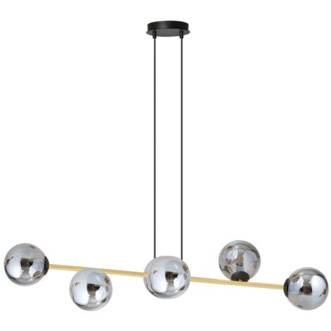 Suspension Emibig Gravity 6xE14 noir doré graphite