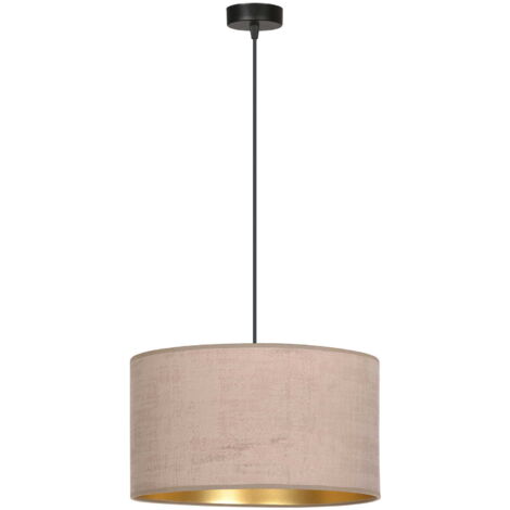 Suspension Emibig Hilde Ø35 tissu rose noir or E27