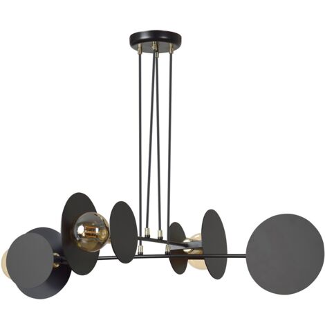 Suspension Emibig IDEA 4 noire 4xE27 96 cm H100 réglable