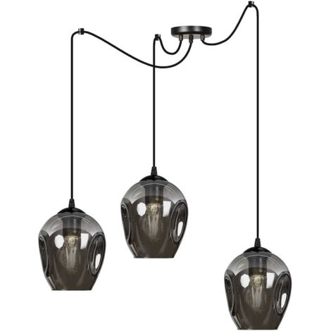 Suspension Emibig LEVEL 3 lumières E27 noir graphite