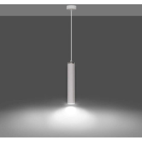 Suspension Emibig Luna blanche/chromée GU10 1x Ø8cm