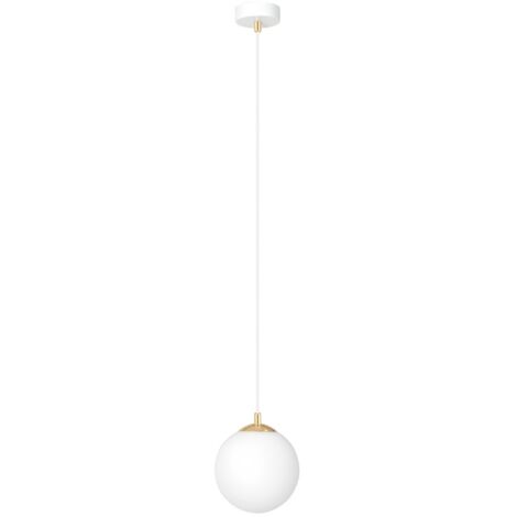 Suspension Emibig Royal blanche verre E14 gradable Ø14