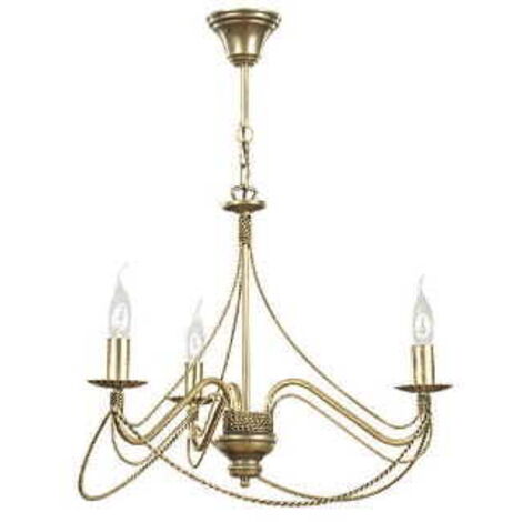 Suspension Emibig TORI 3 dorée 3xE14 dimmable métal