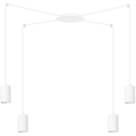 Suspension Emibig Traker blanche 4xGU10 dimmable LED