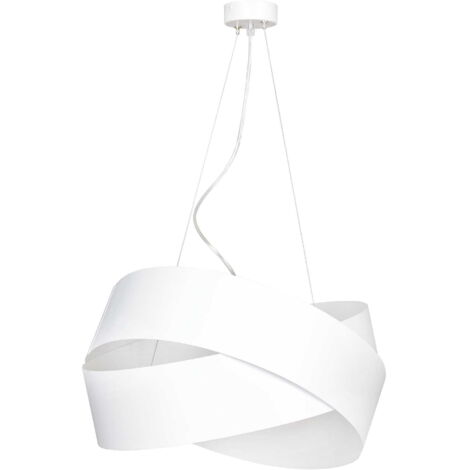 Suspension Emibig Vieno métal blanc Ø50 2xE27 variable