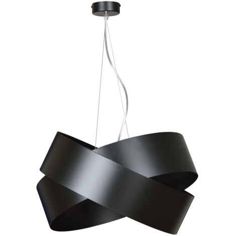 Suspension Emibig Vieno noire métal 2xE27 Ø50 IP20