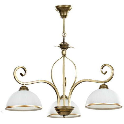 Suspension Emibig Wivara 3xE27 laiton blanc 66cm IP20