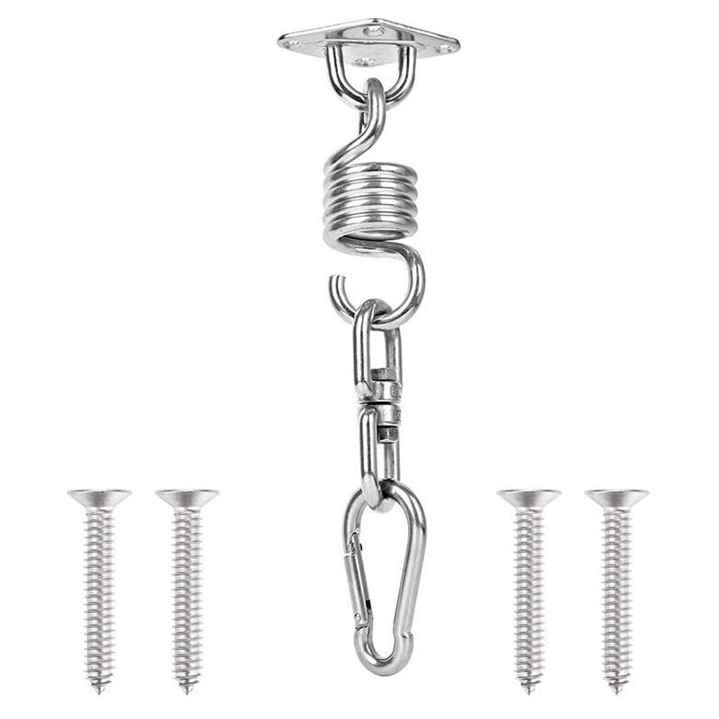 Suspension en acier inoxydable robuste pour poutre en bois pouvant supporter 200 kg, idéale pour les chaises suspendues, les hamacs et les chaises
