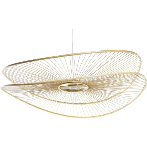 Suspension en bambou finition naturelle pour intérieur cozy - Marron naturel élégant