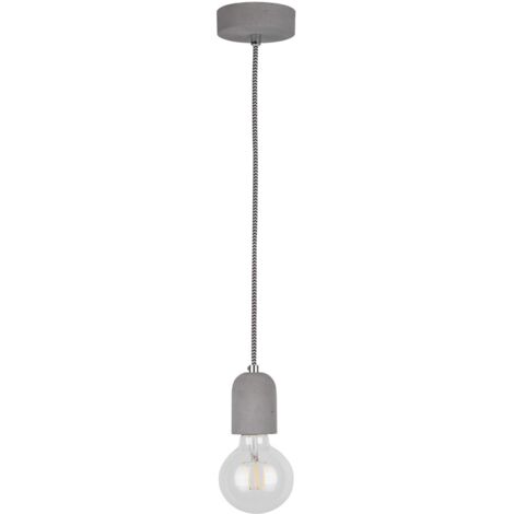 Suspension en Béton Gris Design Cylindrique 1 Ampoule AMORY