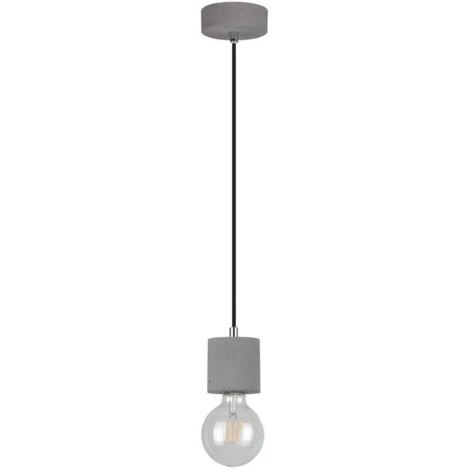 Suspension en Béton Gris Design Cylindrique 1 Ampoule STRONG