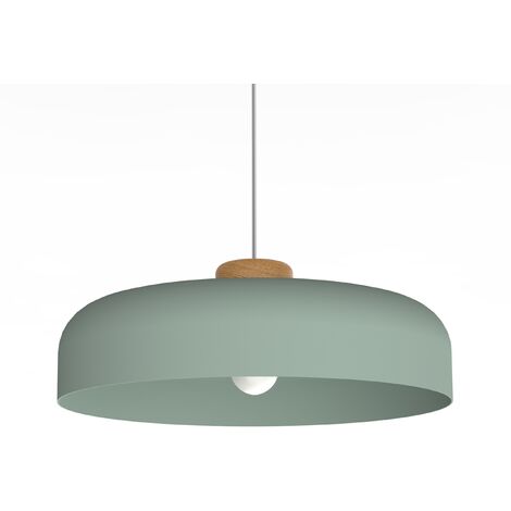 Suspension en bois 40cm – Finition époxy – Longueur câble 120cm – Pour espaces modernes et contemporains – Éclairage intérieur – Lumicom
