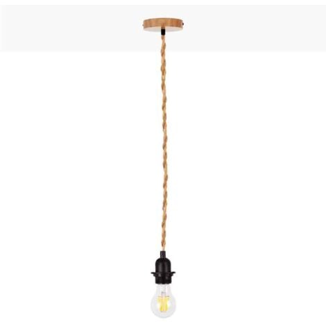 Suspension en bois pour ampoule E27 130cm
