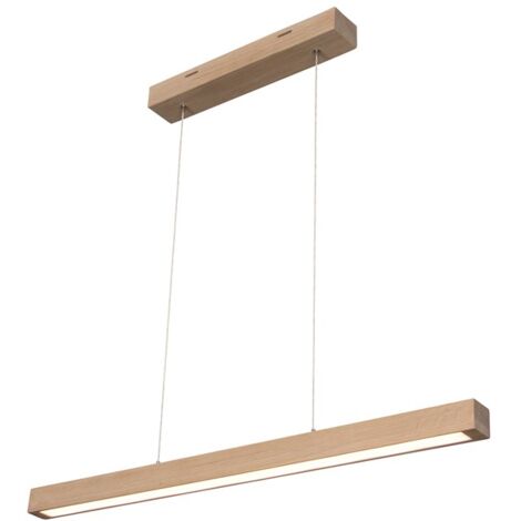 Suspension en Chêne Huilé Design Contemporain avec Variateur Tactile SMAL 2 LED