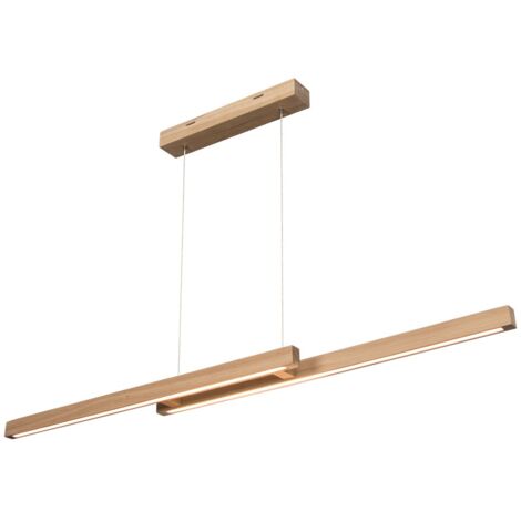 Suspension en Chêne Huilé Design Contemporain avec Variateur Tactile SMAL DOUBLE