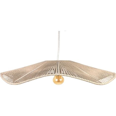 Suspension en corde de coton blanc style contemporain - blanc naturel corde de coton